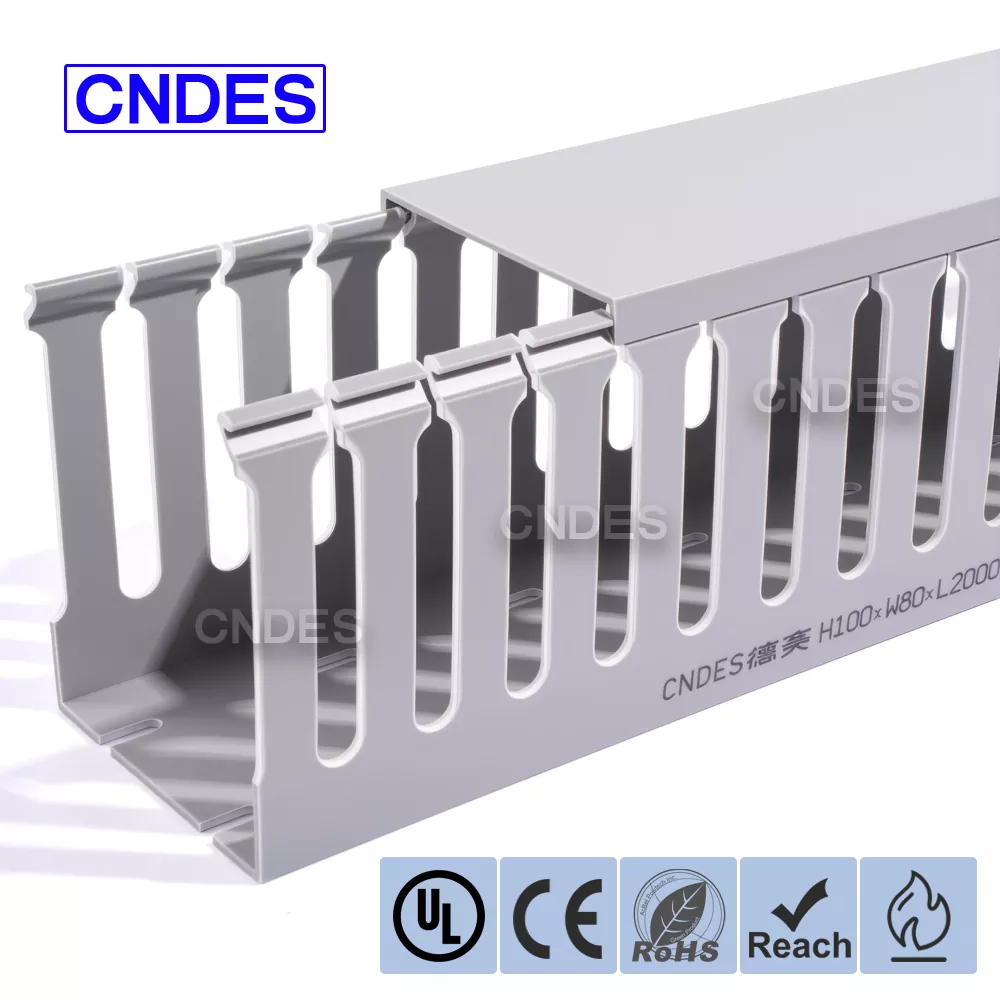 100 × 80 joustava uritettu PVC-johdotuskanava