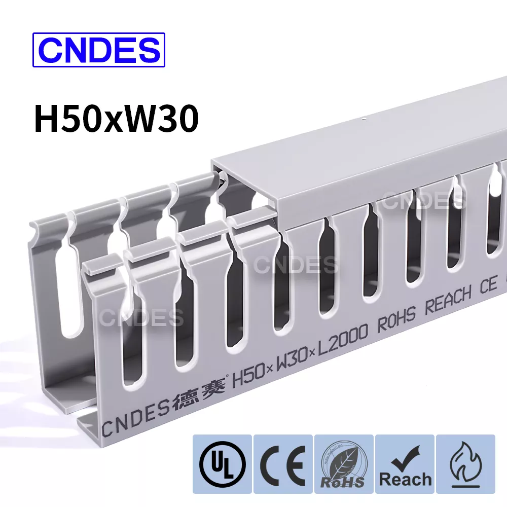 50×30 uritettu PVC-kaapelin organisointikanava