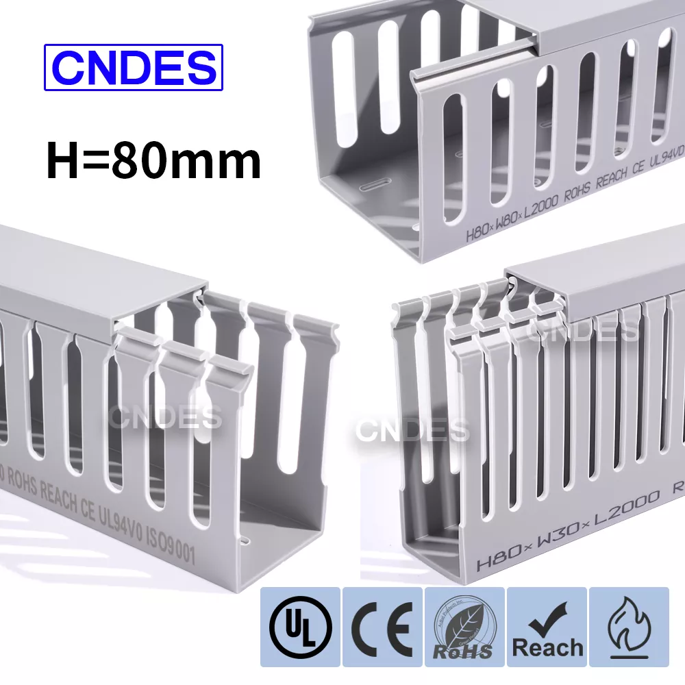 80 korkeus uritettu PVC-automaatiokaapelikanava