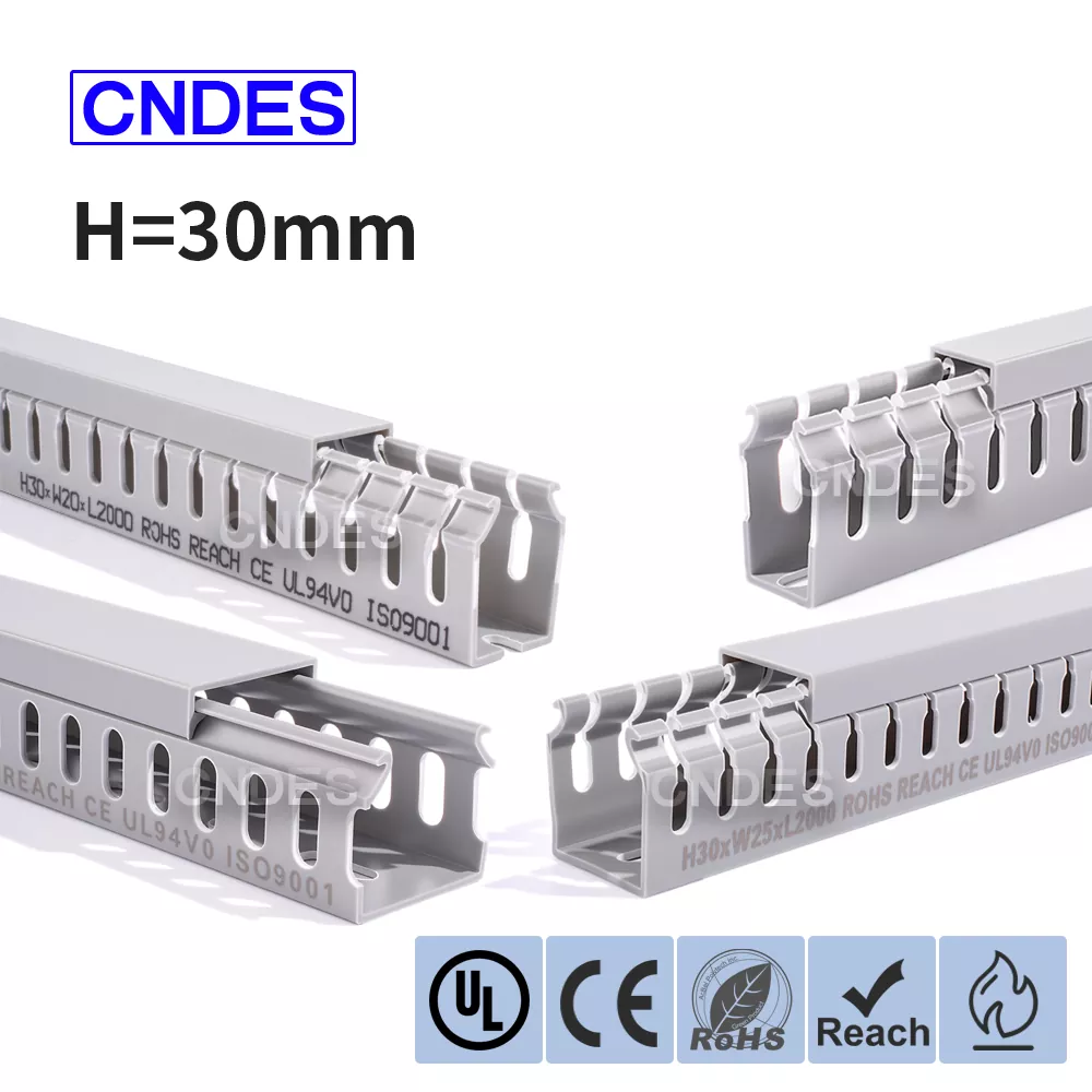 30 mm:n korkeus uritettu PVC-kaapelin hallintakanava