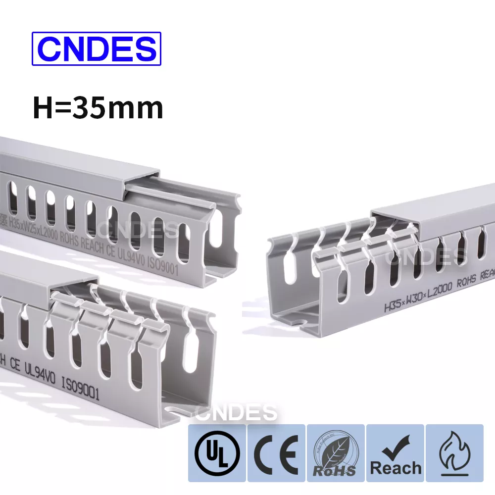 35 mm:n korkeus uritettu PVC-langan reitityskanava